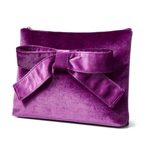 5/$25 🎆 NEW Ulta Beauty Purple Velvet Bow Makeup Bag